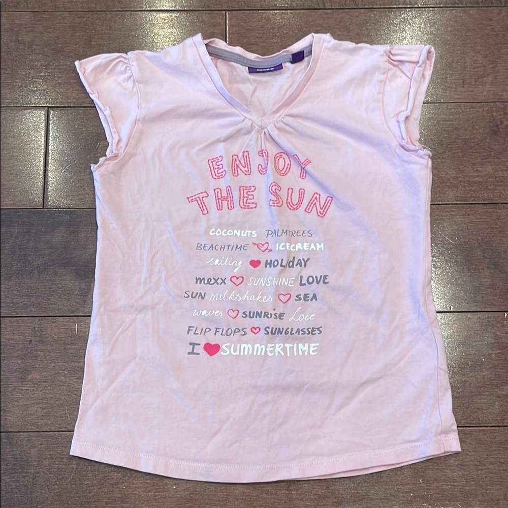 Enjoy the Sun Kids Pink T-Shirt